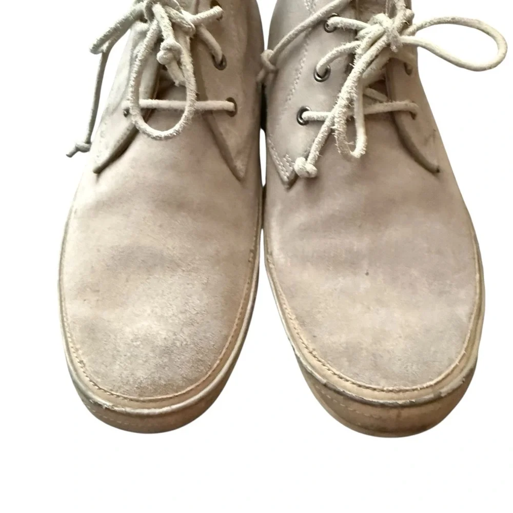 John Varvatos mid top grey star USA hipster Chukka Boots suede lace up men’s 8.5